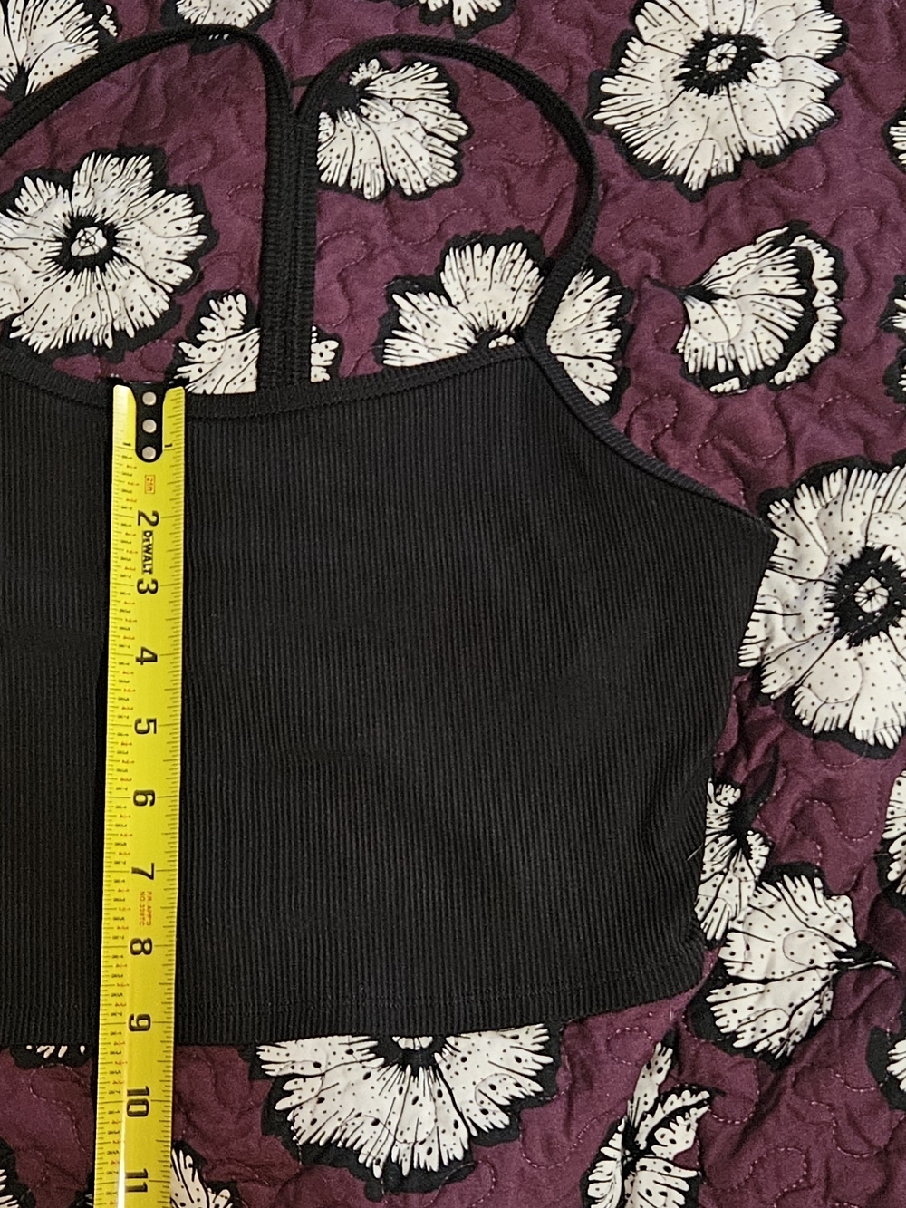 ALO Yoga Black Ribbed Cropped Camisole